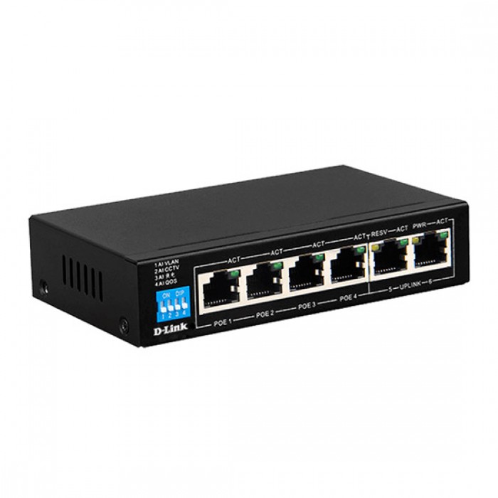 D-Link DGSF1006P-E 250M 6-Port 10/100/1000 Switch